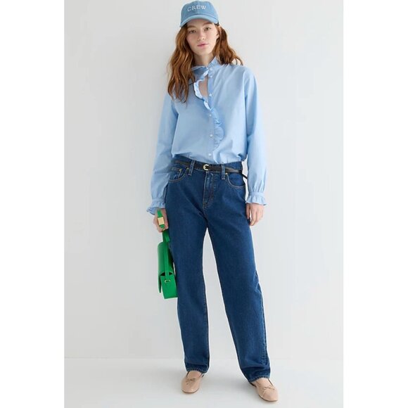 J. Crew Size 32 Primerose Wash Mid Rise Slouchy Straight Dad Denim Jeans BP294 - Picture 10 of 10